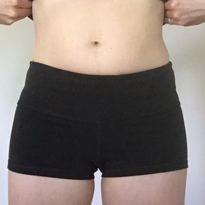 Lululemon black spandex 2” shorts size 4